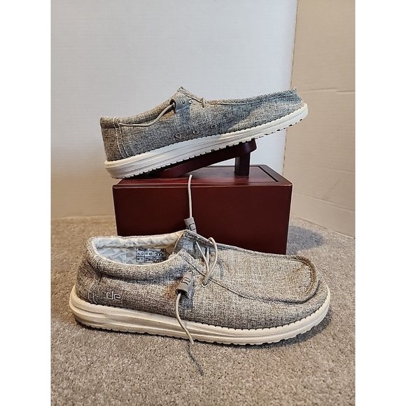 WALLY Other - HEY DUDE Men's Wally Linen Iron - Slip on / US 12  EU 45